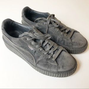 puma creepers grey suede